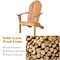 Costway Outdoor Adirondack Chair Solid Wood sturdy Patio Garden Furniture GrayNaturalWhite